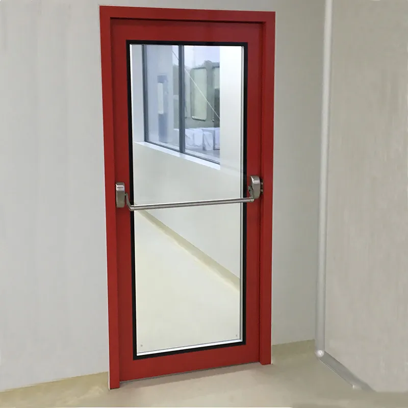 Porta de emergência da sala limpa