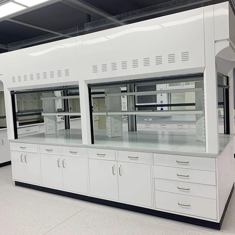 Laboratório químico chapa de fumo de escape de aço completo