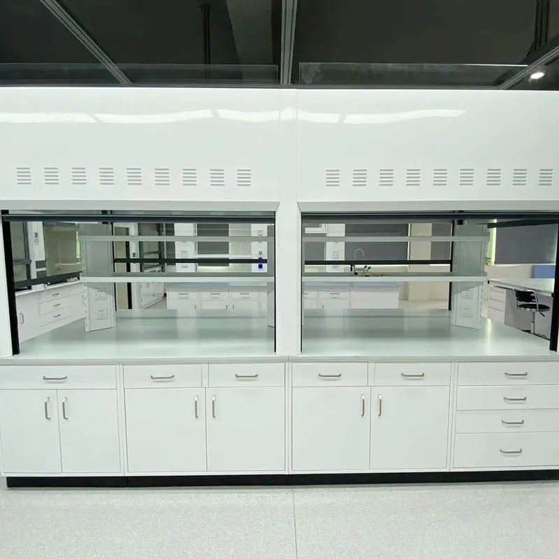 Laboratório químico chapa de fumo de escape de aço completo