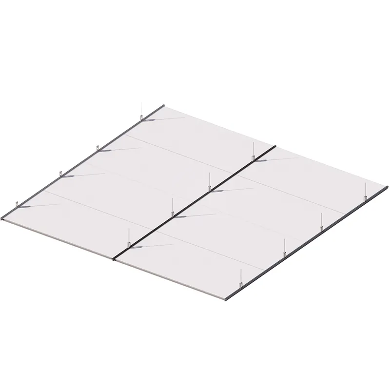 Sistema de teto de barra oculto de sala limpa