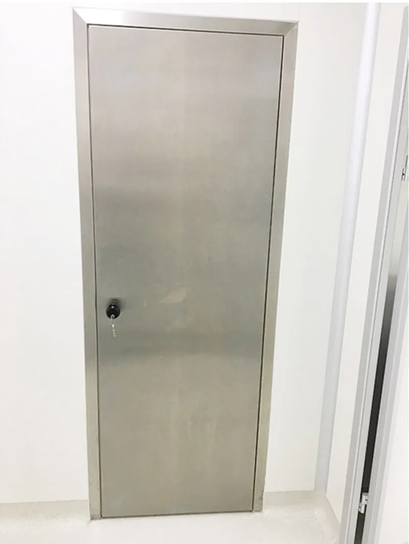 Porta de aço inoxidável da sala limpa
